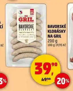 Penny Market BAVORSKÉ KLOBÁSKY NA GRIL, 200 g nabídka