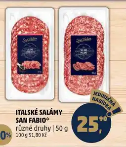 Penny Market ITALSKÉ SALÁMY SAN FABIO různé druhy, 50 g nabídka