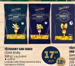 Penny Market TĚSTOVINY SAN FABIO různé druhy, 500 g nabídka