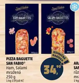 Penny Market PIZZA BAGUETTE SAN FABIO, Ham, Salami mražená, 250 g nabídka