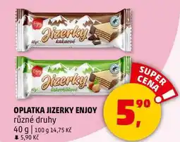 Penny Market OPLATKA JIZERKY ENJOY různé druhy, 40 g nabídka