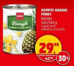 Penny Market KOMPOT ANANAS PENNY kousky, 565/340 g nabídka