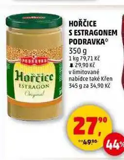 Penny Market HOŘČICE S ESTRAGONEM PODRAVKA, 350 g nabídka