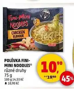 Penny Market POLÉVKA FINI- MINI NOODLES různé druhy, 75g nabídka