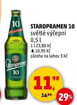 Penny Market STAROPRAMEN 10 světlé výčepní, 0,5 l nabídka