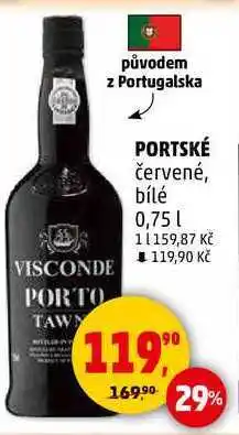 Penny Market PORTSKÉ červené, 0,75 l nabídka