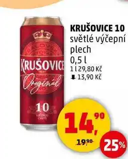 Penny Market KRUŠOVICE 10 světlé výčepní plech, 0,5 l nabídka