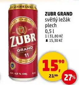 Penny Market Zubr Grand 11, 0,5 l nabídka