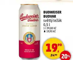 Penny Market BUDWEISER BUDVAR pivo světlý ležák, 0,5 l nabídka