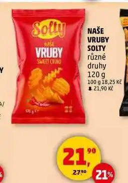 Penny Market NAŠE VRUBY SOLTY různé druhy, 120 g nabídka