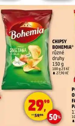 Penny Market CHIPSY BOHEMIA různé druhy, 130 g nabídka