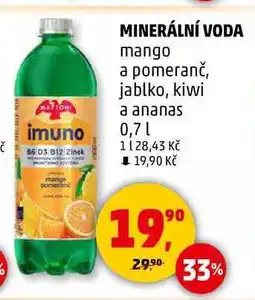 Penny Market MINERÁLNÍ VODA mango a pomeranč, 0,7 l nabídka
