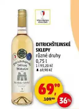 Penny Market DITRICHŠTEJNSKÉ SKLEPY různé druhy, 0,75 l nabídka