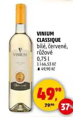 Penny Market VINIUM CLASSIQUE bílé, 0,75 l nabídka