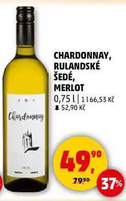 Penny Market CHARDONNAY, RULANDSKÉ ŠEDÉ, MERLOT, 0,75 l nabídka
