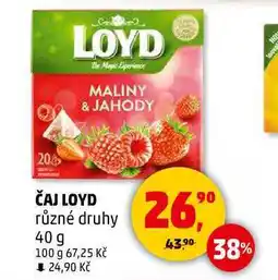 Penny Market ČAJ LOYD různé druhy, 40 g nabídka
