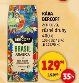 Penny Market KÁVA BERCOFF zrnková, různé druhy, 400 g nabídka