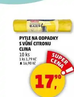 Penny Market PYTLE NA ODPADKY S VŮNÍ CITRONU CLINA, 10 ks nabídka