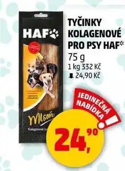 Penny Market TYČINKY KOLAGENOVÉ PRO PSY HAF, 75 g nabídka