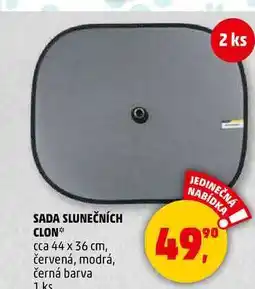 Penny Market SADA SLUNEČNÍCH CLON, cca 44 x 36 cm, červená, modrá, černá barva, 1 ks nabídka