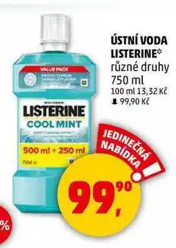 Penny Market LISTERINE různé druhy, 750 ml nabídka