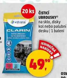 Penny Market ČISTICÍ UBROUSKY na sklo, disky kol nebo palubní desku, 1 balení nabídka