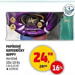 Penny Market PAPÍROVÉ KAPESNÍČKY WIPPY, 4vrstvé 10x 10 ks nabídka