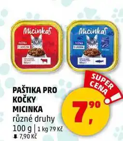 Penny Market PAŠTIKA PRO KOČKY MICINKA různé druhy, 100 g nabídka
