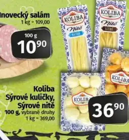 COOP TIP KOLIBA Sýrové kuličky, sýrové nitě nabídka
