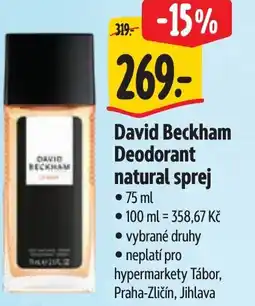 Albert DAVID BECKHAM Deodorant natural sprej nabídka