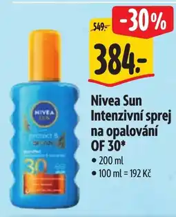 Albert NIVEA Sun Intenzivní sprej na opalování OF 30 nabídka