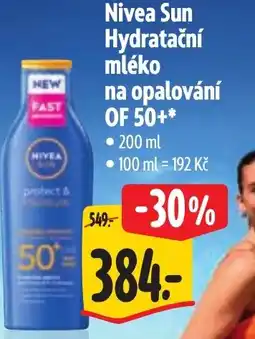 Albert NIVEA Sun Hydratační mléko na opalování OF 50+ nabídka