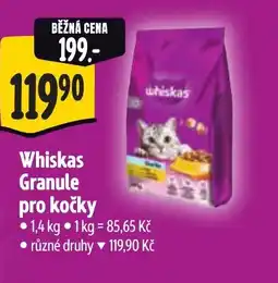 Albert WHISKAS Granule pro kočky nabídka