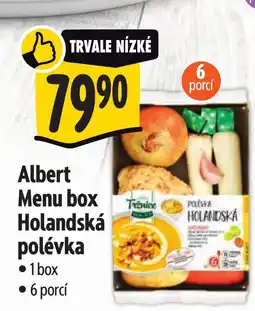 Albert Albert Menu box Holandská polévka nabídka
