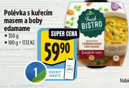 Albert Polévka s kuřecím masem a boby edamame nabídka