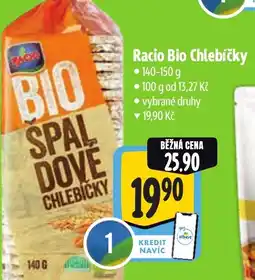 Albert RACIO Bio Chlebíčky nabídka