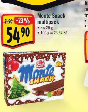 Albert Monte snack multipack nabídka