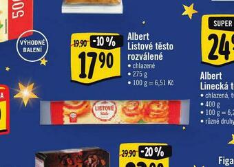Albert Albert listové těsto rozválené nabídka