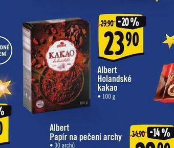 Albert Albert holandské kakao nabídka