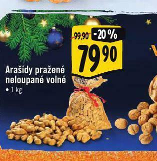 Albert Arašídy pražené neloupané nabídka