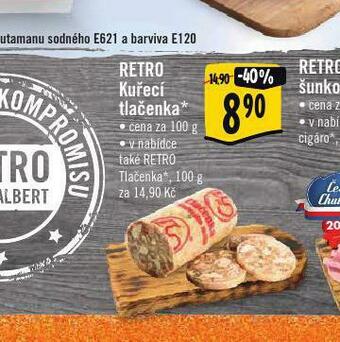Albert Retro kuřecí tlačenka nabídka