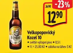 Albert Velkopopovický Kozel 10 nabídka