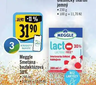 Albert Meggle smetana bezlaktózová 30% nabídka