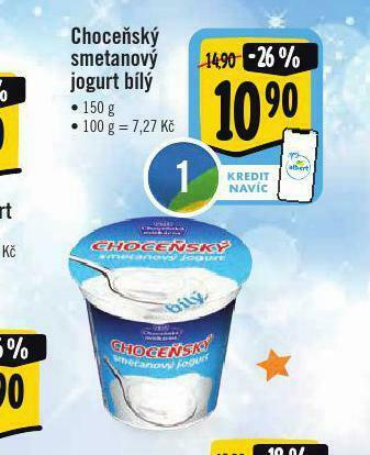 Albert Choceňský smetanový jogurt bílý nabídka