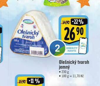 Albert Olešnický tvaroh jemný nabídka