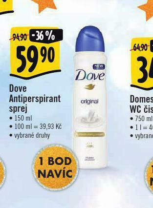 Albert Dove antiperspirant sprej nabídka