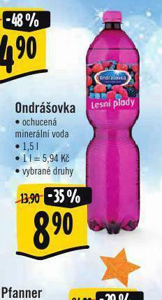 Albert Ondrášovka ochucená nabídka