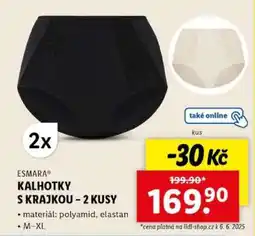 Lidl ESMARA KALHOTKY S KRAJKOU – 2 KUSY nabídka
