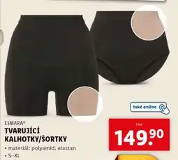 Lidl ESMARA TVARUJÍCÍ KALHOTKY/ŠORTKY nabídka