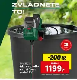 Lidl Parkside Aku čerpadlo na dešťovou vodu 12 V nabídka